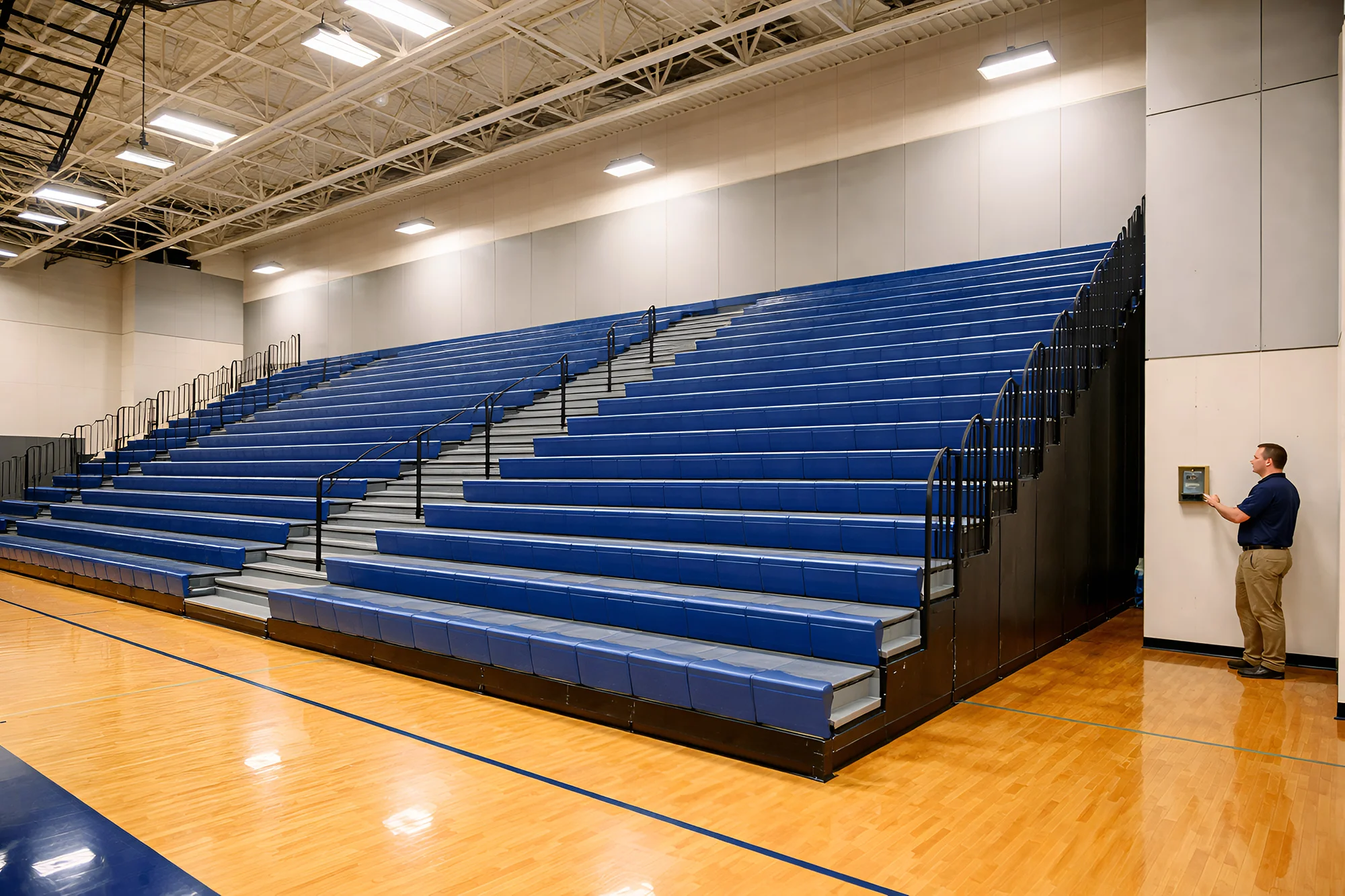 Electric Retractable Bleachers image