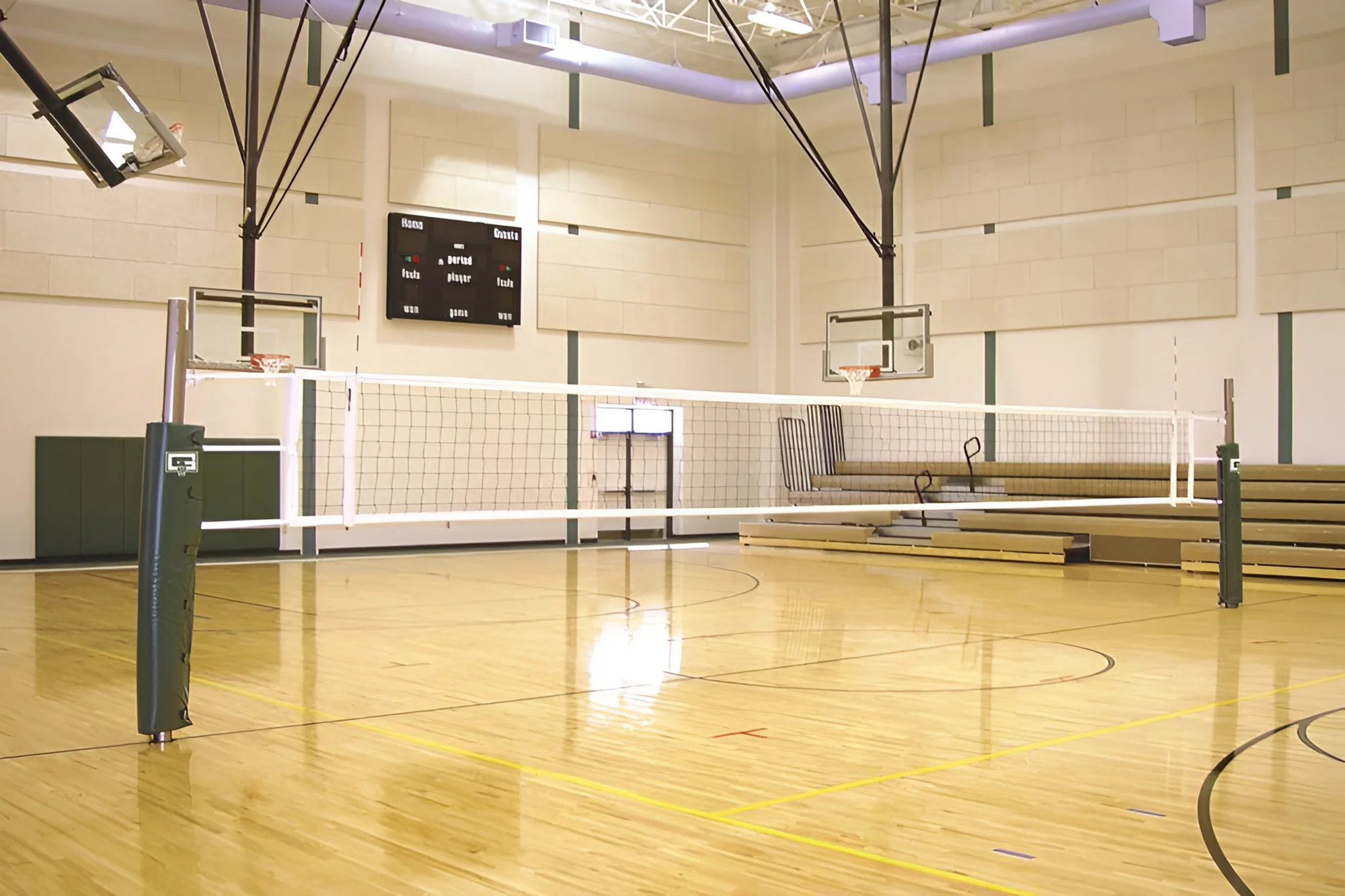 college volleyball net system banner