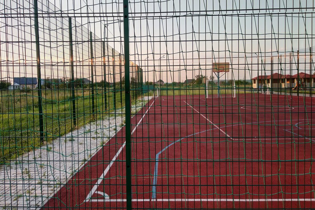 outdoors mini football and basketball court