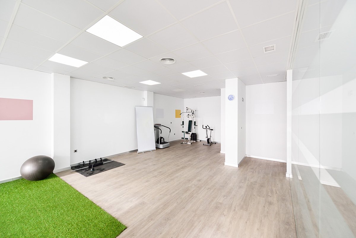 physiotherapy clinic with equipment for rehabilita