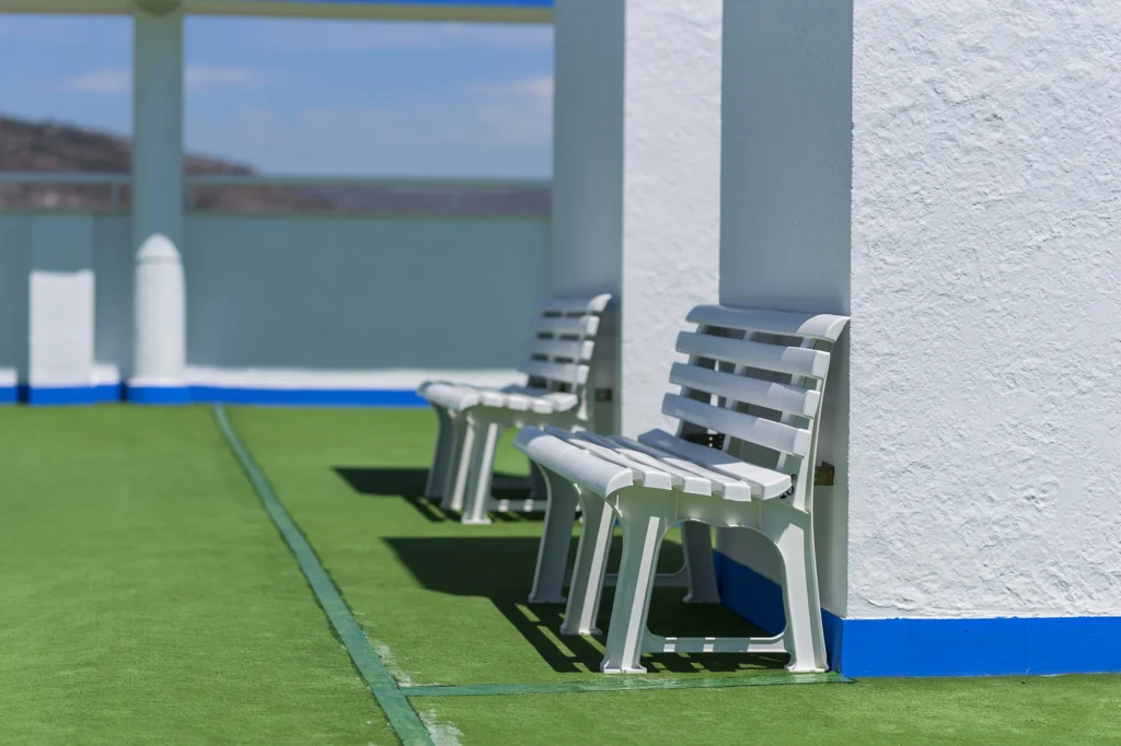 plastic benches